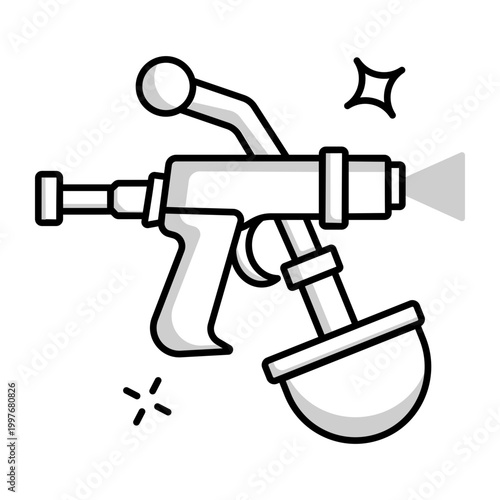 A solid style icon depicting spray paint can