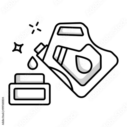 A solidar icon depicting engine oil