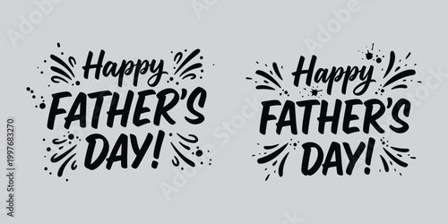  Fathers Day. Happy fathers day card. Editable vector design.
