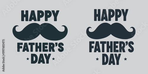 Happy fathers day Greeting. Editable vector design.
