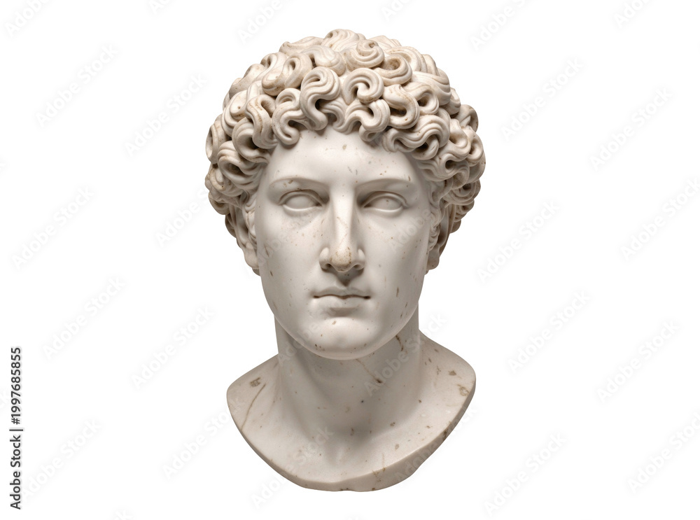 Obraz premium A sculpture of a person with wavy locks
