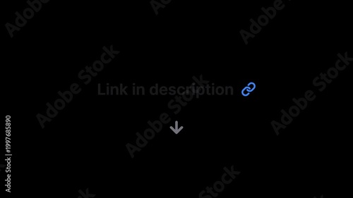 Link click icon with cursor, alpha channel video