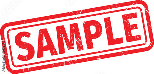 SAMPLE red rubber stamp text