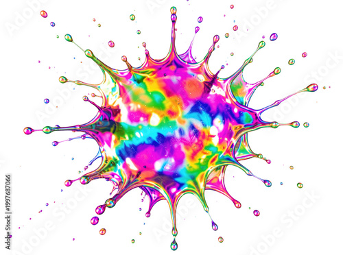 A vibrant mixture of colored substances, perfect for science and technology illustrations