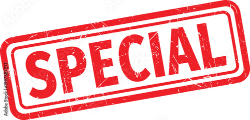 SPECIAL red rubber stamp text