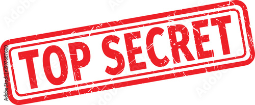 TOP SECRET red rubber stamp text