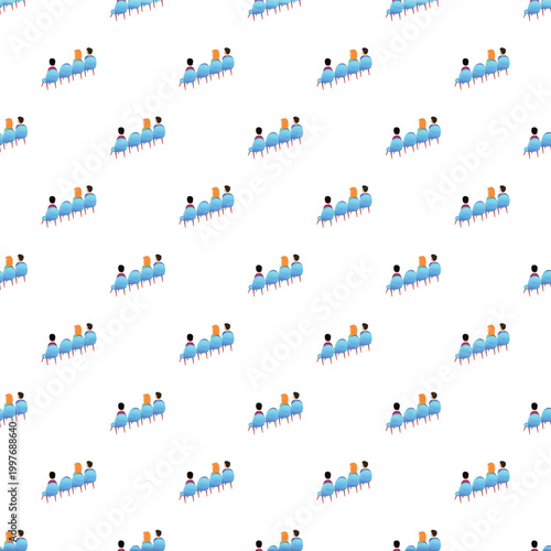 Audience people occupying seats in rows, creating a repeating pattern for public gatherings