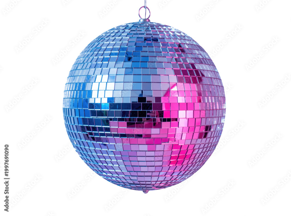 Obraz premium A shiny disco ball suspended from a chain
