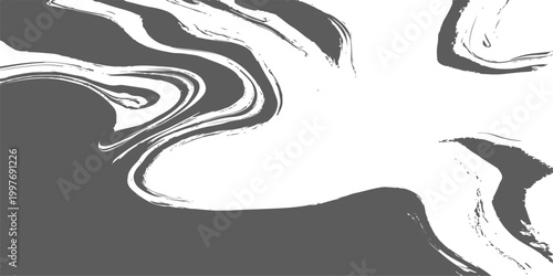 Abstract dark charcoal grey and white fluid marble texture background, elegant liquid acrylic paint swirl pattern. minimalist abstract background featuring flowing liquid shapes in dark charcoal grey 