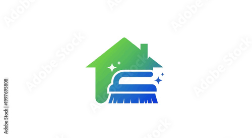 Cleaning service housekeeping logo design.