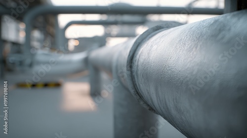 Industrial pipeline infrastructure processing gas and oil