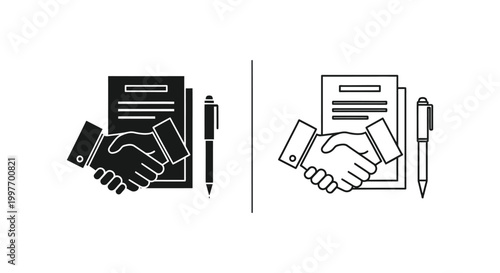 Contract Signing & Agreement Process Essentials Vector