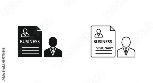 Business Visitor Visa Documentation Guide & Requirements Vector