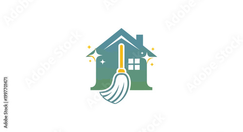 House cleaning service logo template.