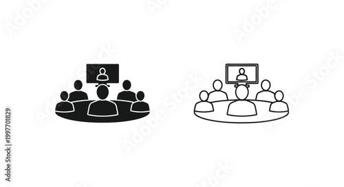 Virtual Meetings: Boost Team Collaboration Online Vector