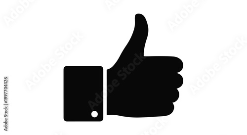 Thumbs up like icon for social media engagement and approval