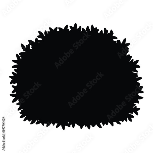 Shrub vector illustration for garden design and landscape project, natural foliage element.
