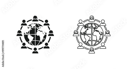 Global Education & Sustainable Development Solutions Vector