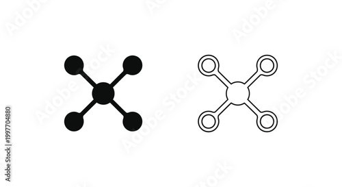 Molecular Structure Diagrams: Chemical Bonds & Atomic Models Vector