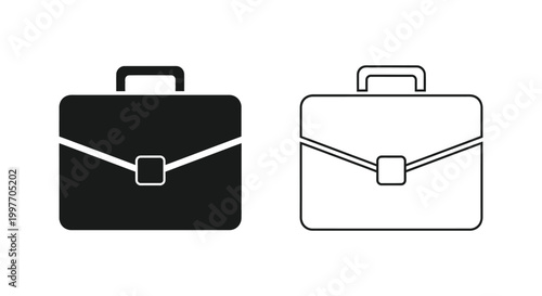 Professional Briefcase Design: Modern & Classic Styles Vector