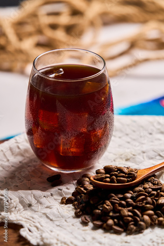 Iced Coffee, Cold Brew Coffee with Ice, refreshing beverage