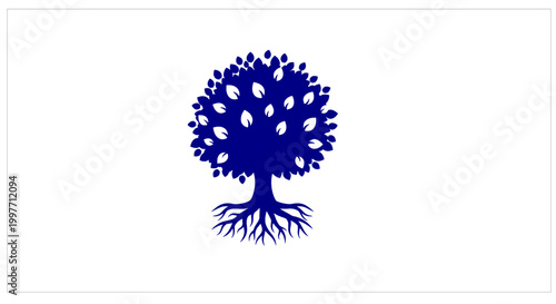 Ecology tree line icon. Natural organic growth and environment symbol