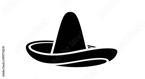 Sombrero hat mexican traditional costume icon