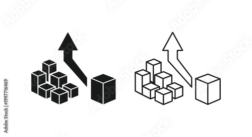 Innovative 3D Stacking Cube Systems for Modern Storage Solutions Vector