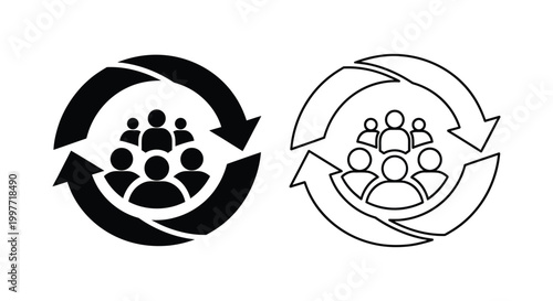 Team Collaboration & Workflow Optimization Solutions Vector