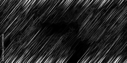 Abstract monochrome textured background with diagonal white brush strokes and subtle contour lines on black