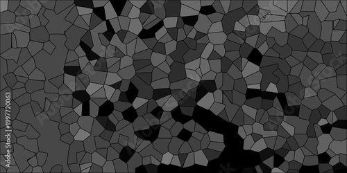 Grayscale Abstract Mosaic with Irregular Polygonal Cells and Varied Shading geometric pattern