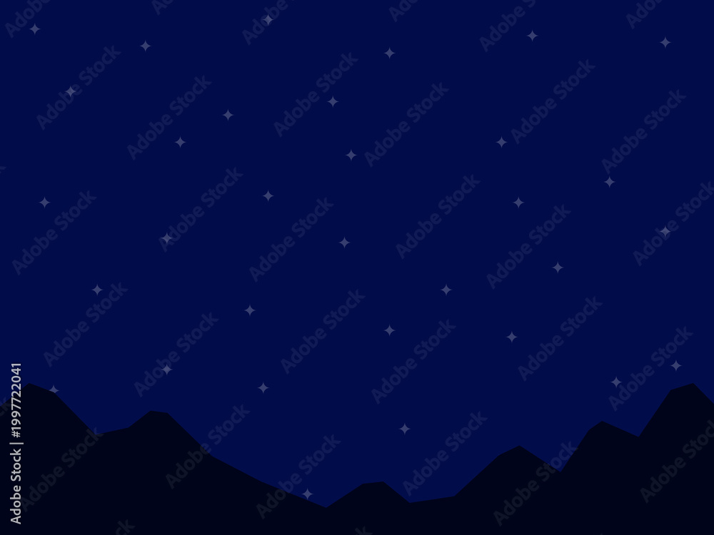 Fototapeta premium 星空と山脈背景
