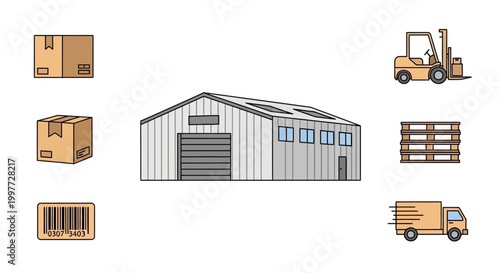 Industrial warehouse storage and transport.