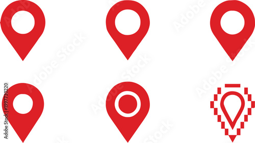 marker map pin icon variations vector navigation marker designs ui