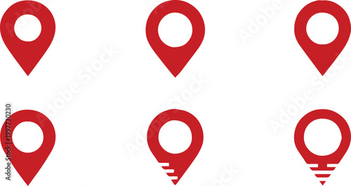 marker location pin icons set vector map marker symbols collection