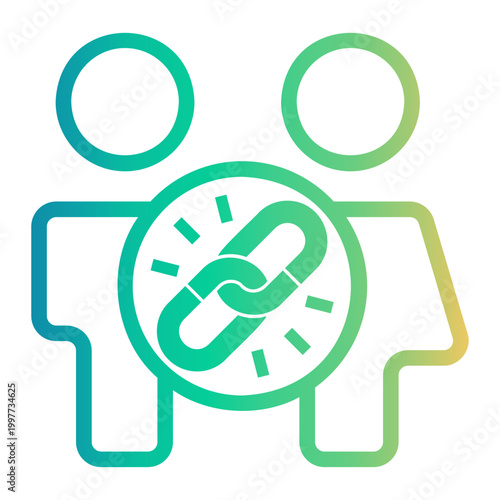 relationship Line Gradient Icon