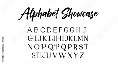 Alphabet Letters Displayed in Black.