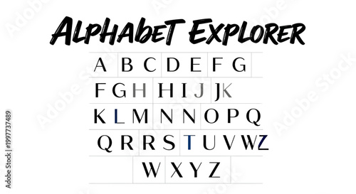 Alphabet letters for learning education.