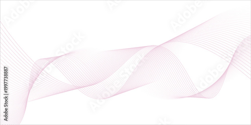 Abstract colorfull wave element for design. Digital frequency track equalizer. Stylized line art background.Vector illustration.Wave with lines created using blend tool.Curved wavy line, smooth stripe