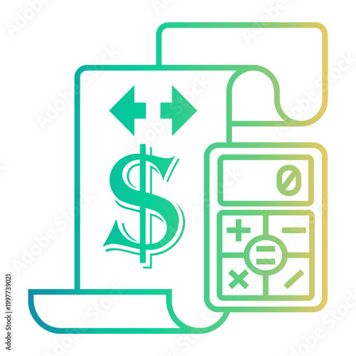 abacus Line Gradient Icon