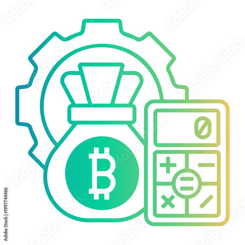 crypto Line Gradient Icon