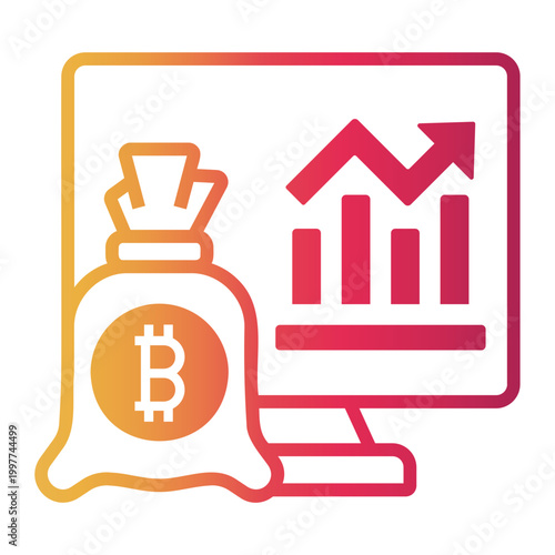 crypto Line Gradient Icon