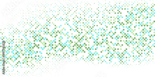 Light Blue, Yellow vector banner with circles, spheres. Abstract spots. Background of Art bubbles in halftone style with colored gradient.