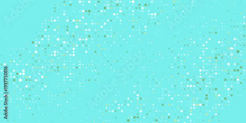 Light Blue, Green vector illustration which consist of circles. Dotted gradient design for your business. Creative geometric background in halftone style with colored spots.