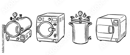autoclave , chalk texture vector set