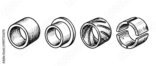 bushing , chalk texture vector set