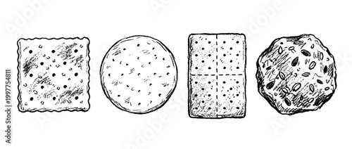 cracker , chalk texture vector set