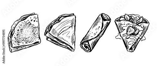 crepe , chalk texture vector set