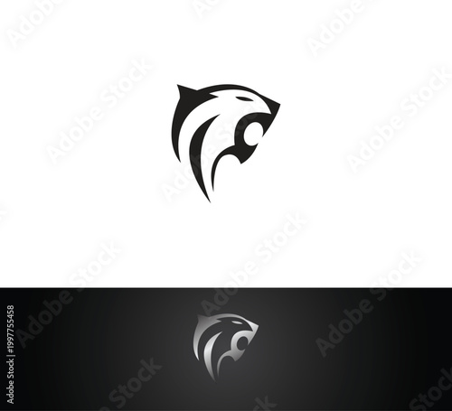 Animal Logo Tiger Beast Modern Minimalist Vector Design