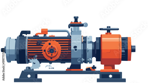 industrial valve on white background